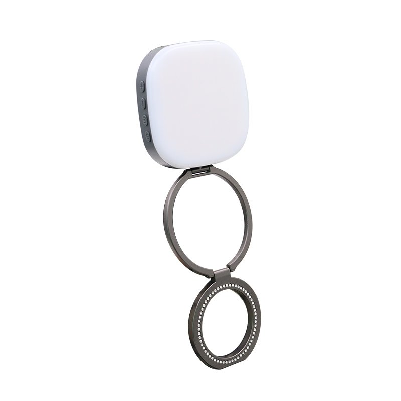 AL-80 Portable Beauty Phone Clip Foldable Magnetic Led Fill Light with Mirror - 图片 3