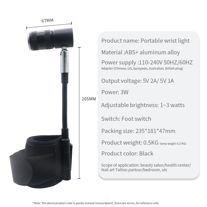 HD-AL50 UV LED Portable Wrist Quick Drying Lamp for Eyelash Extension - 图片 5