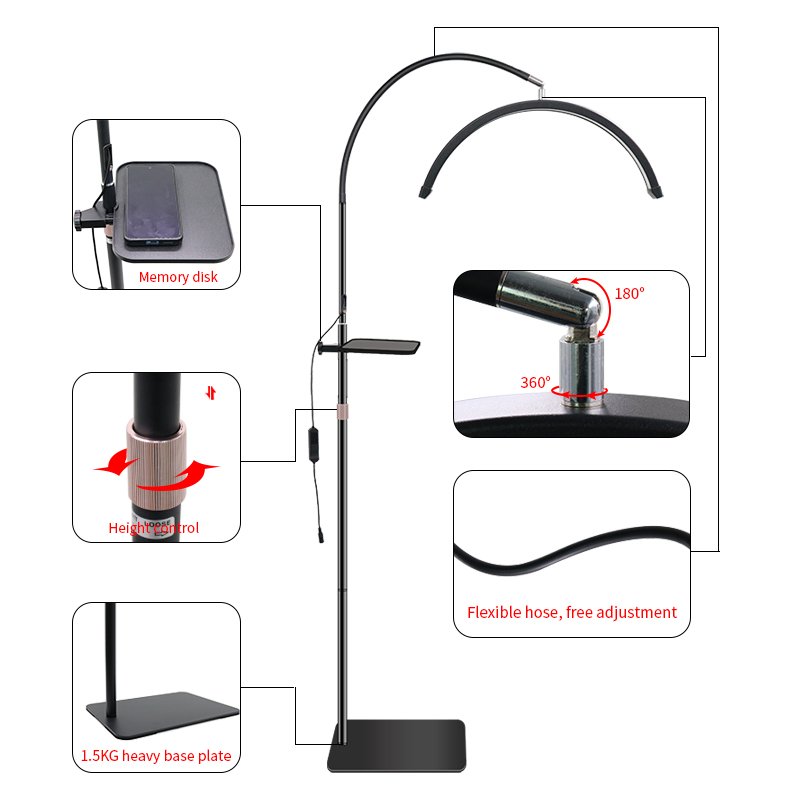 HD-P5 Floor Retractable Beauty Lamp - 图片 4