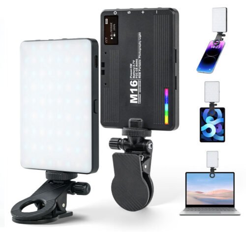 JB-M16 Portable RGB LED Pocket Light for Video Studio & Vlogging
